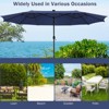 Tangkula Outdoor 15' Double-Sided Patio Umbrella 48 Solar LED Lights Crank & Base - 4 of 4