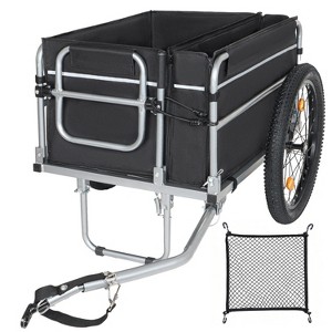 Bike Cargo Trailer, 110lbs Load Capacity, Heavy-Duty Bicycle Wagon Cart, Compact Storage, Universal Safe Hitch System, Featuring upgraded Fat tires - 1 of 4