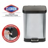 Glad Step Trash Can, Soft Close Lid Bin with Odor Protection, 13 Gal, Stainless - 3 of 4