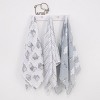 NoJo Disney Dumbo Gray and White 3 Piece Muslin Swaddle Baby Blanket Set - 2 of 4