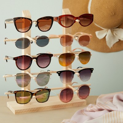 Two-Row Sunglasses Display Rack Eyeglass Glasses Stand