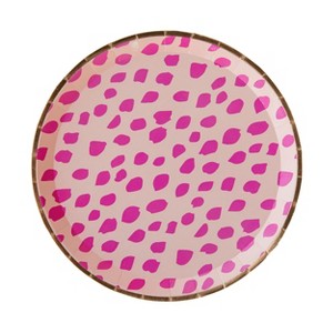 Jollity & Co. - Pink Leopard Dinner Plates - Pack of 8 Paper Plates - 1 of 2