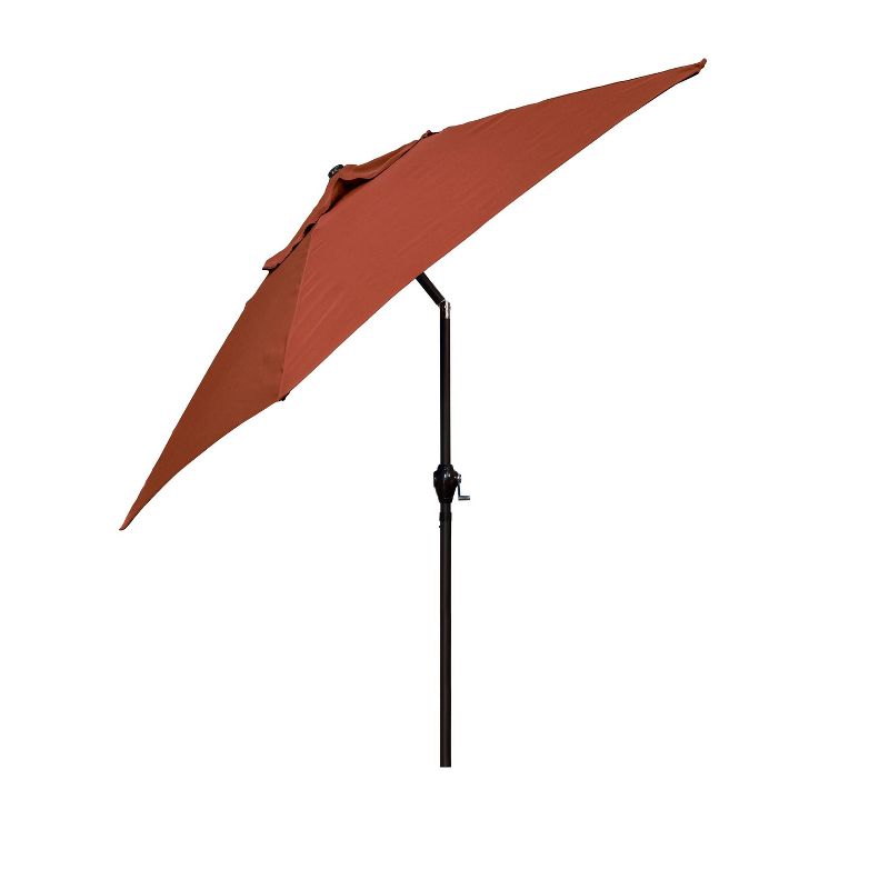 9&#39; x 9&#39; Aluminum Market Patio Umbrella with Crank Lift and Push Button Tilt Brick - Astella, 3 of 6