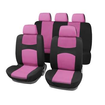 Unique Bargains 2 Pcs Front Car Seat Cover Breathable Plush Pad Chair Cushion for Vehicle Home Office Universal Black, Size: 2pc Front Seat