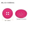 Unique Bargains Resin Craft Snap Round Flat 4-Hole Sewing Buttons 50 Pcs - 2 of 4