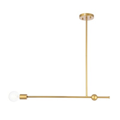 Elegant Lighting Brees 1 light Brass pendant