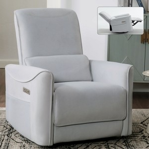 NicBex Recliner Chair Rocking Chair with Pillow Swivel Accent Chair with USB Ports Living Room Chairs Comfy Chair for Reading Room - 1 of 4