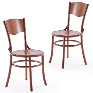Sapphtopaz Rustic Wood Dining Chairs Set of 2 with Wingback&Footrest Living Room Chair Farmhouse Kitchen Chair for Dining Room, Kitchen Island - 1 of 4