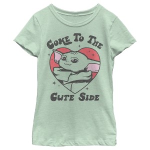 Girl's Star Wars: The Mandalorian Grogu Cute Lord T-Shirt - 1 of 4