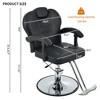 Classic Reclining Barber Chair Salon Chair with Heavy Duty Hydraulic Pump 360°Rotation Chair Shampoo Beauty Salon Equipment Max Load Weight 330 Lbs - 2 of 4