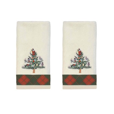 Spode® Christmas Tree Tartan 2-Pack Fingertip Towel Set