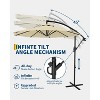 15Ft Rectangular Patio Umbrella with Base Large Patio Umbrella with Crank Handle, UV Resistant, Suitable for Outdoor Markets, Backyard, Poolside-Beige - 4 of 4