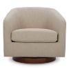 Spruce&Spring Swivel Accent Barrel Chair with Arm and Wood Base - 4 of 4