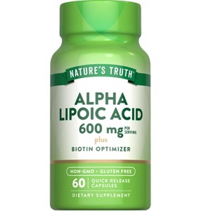 Nature's Truth Alpha Lipoic Acid 600mg | 60 Capsules - 1 of 4