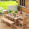 WestinTrends 6 Piece Outdoor Patio Dining Set Outdoor Table and Bench Armchair Set - 2 of 4
