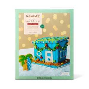 Christmas Beach House Sugar Cookie Gingerbread House Kit - 31.6oz - Favorite Day™ - 1 of 4