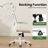 GlasFlength Task and Office Chairs Adjustable Office Chair Ergonomic Swivel Chair Computer Arm Chair for Long Sitting, Brown, 23.43"*23.43"*48.4" - 3 of 4