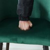 Velvet Upholstered Counter Stool with Ergonomic Curved Back and Metal Frame, Set of 2 for Living Room - 4 of 4