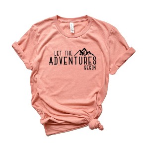 Simply Sage Market Women's Let The Adventure Begin Short Sleeve Graphic Tee - 1 of 2