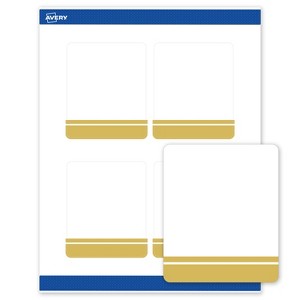 Avery 4" x 3-1/3" Labels, Gold Double-Dipped Edge, 40 ct - 1 of 4