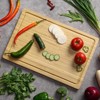Acacia Wood Noodle Board - Stove Top Cover with Handles, Electric & Gas Stove Compatible, Counter & RV Use, Decorative Tray - 2 of 4