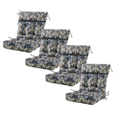 ARTPLAN Patio Chair Cushion,Tufted Adirondack Outdoor Chair Cushion,Wicker High Back Outdoor Seat Cushion,Set of 4,21"X21"X4" (4 Pack)