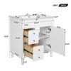 Mshliw 30" Bathroom Vanity with Sink, Modern Freestanding Storage Cabinet with 2 Drawers, Soft Closing Door, Solid Wood Frame and Ceramic Basin - 4 of 4