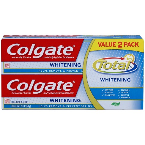 Colgate® Total Whitening Gel Toothpaste - 6oz/2pk : Target