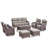 Gymojoy Outdoor Patio Sofa Ottoman Table with Swivel Chairs - 3 of 4