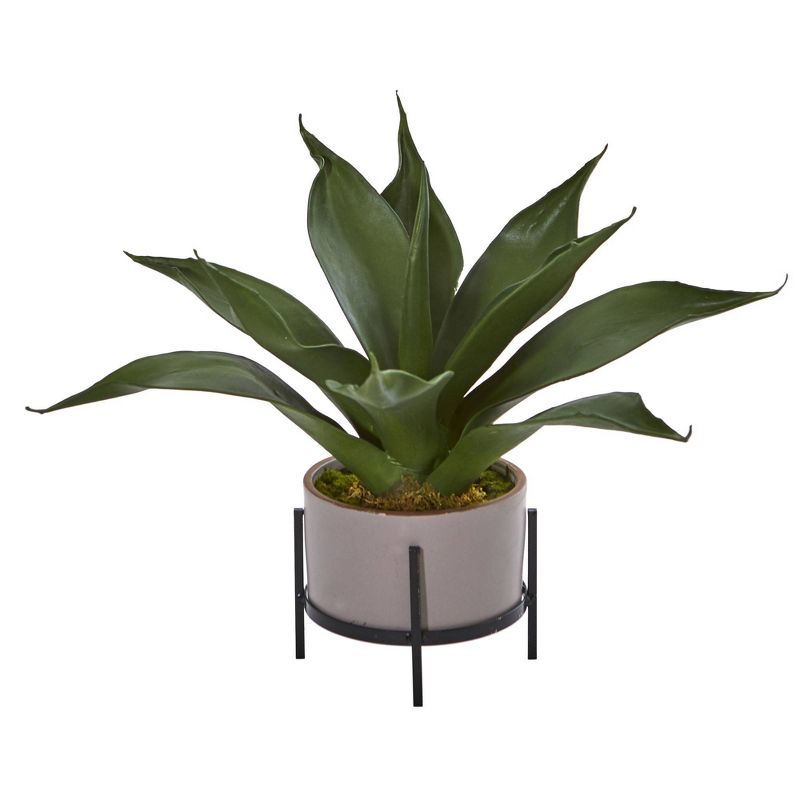 14&#34; x 9&#34; Artificial Agave Succulent in Decorative Planter - Nearly Natural, 1 of 5