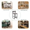 Syemin Dining Chairs Set of 2 Bar Stools with Back Support Counter Height Dining Chairs Modern Kitchen Dining Room Chair, Gray, 14.96"*15.15"*34.84" - 4 of 4
