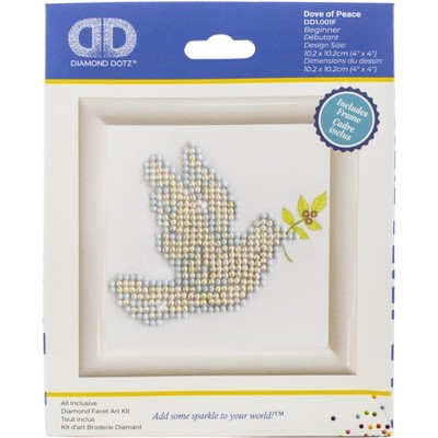 Diamond Dotz Diamond Embroidery Facet Art Kit 4"X4"-Dove Of Peace