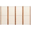 vidaXL 4-Panel Room Divider Cream White 110.2"x70.9" - 4 of 4