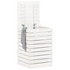 vidaXL Laundry Basket White 17.3 in.x17.3 in.x26 in. Solid Wood Pine - 3 of 4