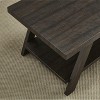 Roundhill Furniture Athens Contemporary Wood Shelf End Table in Weathered Espresso - 3 of 3