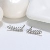 Curve Bar Earringsfor Women Ear Wrap Sterling Silver Cz Ginger Lyne Collection - 2 of 4