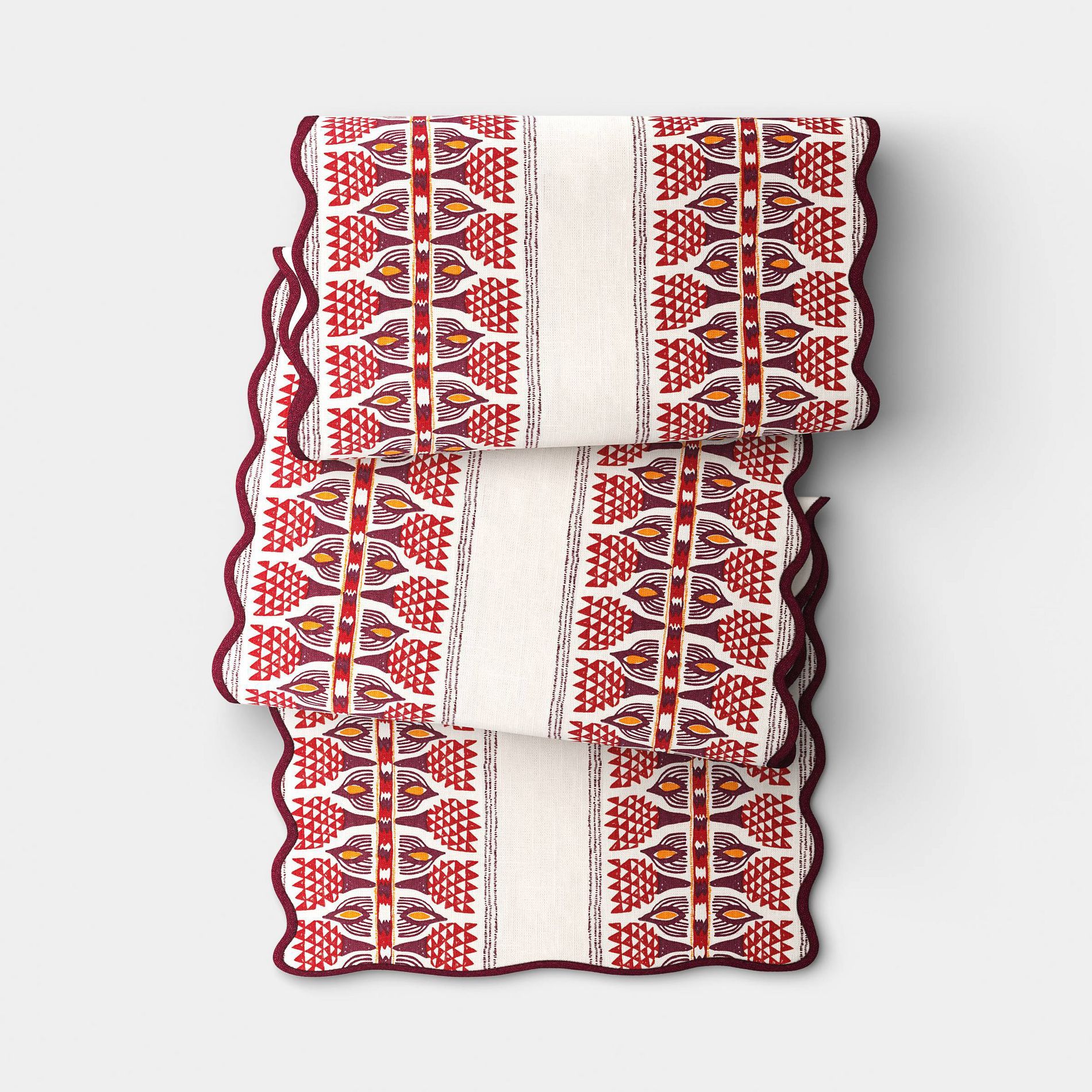 72"x14" Table Runner Scallop Edge - Threshold™