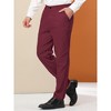 Lars Amadeus Men's Dress Trousers Solid Color Flat Front Skinny Business Pants - 2 of 4