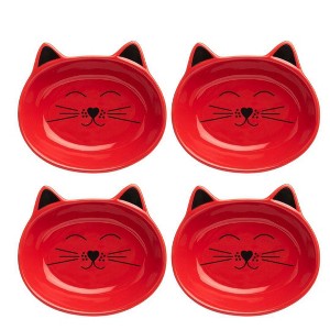 Park Life Designs 1c Oscar Dishes Cat Bowl - Red - 1 of 4