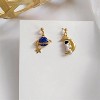 3D Astronaut-Planet Earrings with Crescent Moon and Star Drop Dangle for Women Celestial Jewelry - 4 of 4