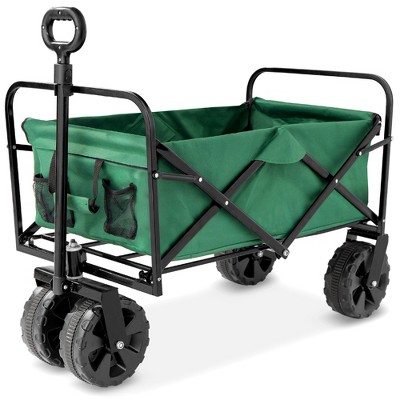 Costway Folding Collapsible Service Cart Heavy-Duty 3-Shelf Tool Cart with  4 Wheels