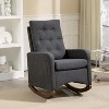 COZONY Upholstered Rocking Chair with High Back, Side Pockets & Armrests, Glider Recliner for Living Room Bedroom Office - 3 of 4