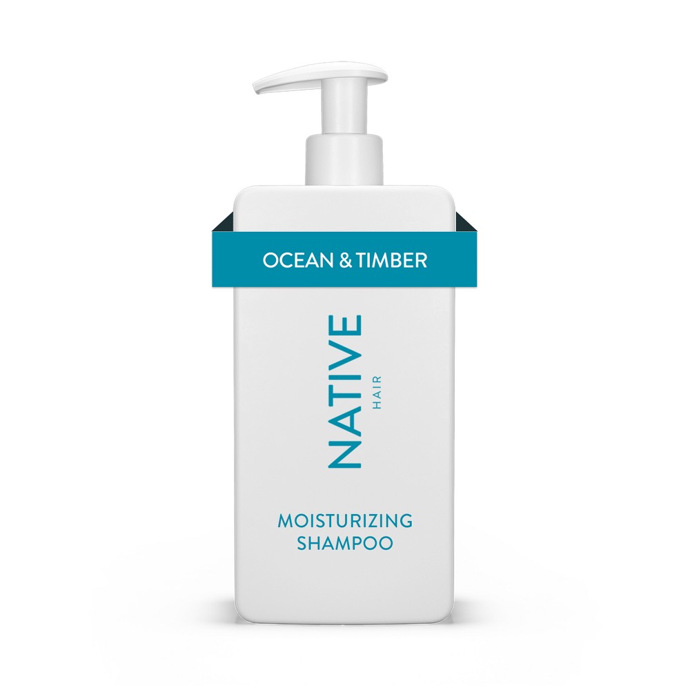 Photos - Hair Product Native Ocean Timber Moisturizing Shampoo - 16.5 fl oz 