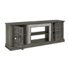 SEVOBAL Utility Storage Cabinets Modern TV Stand with Faux Stone Design and 2 Door Storage for Living Room, Gray, 70.12"*18.9"*25.83" - 2 of 4