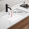 SEVOBAL Bathroom Sinks Undermount Ceramic Kitchen Sink Deep Single Bowl White Smooth Glazed Surface for Easy Cleaning, White, 28.6"*21.3"*15.4" - 2 of 4