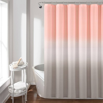 Ombre Design Shower Curtain Pale Blush - Lush Décor