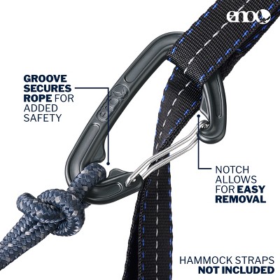 Charcoal and Black FreeWave Nylon DoubleNest Camping Hammock