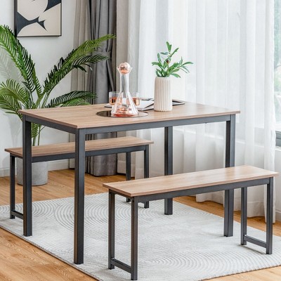 Dining Table With Bench Target, Small Rectangle Kitchen Table With Bench