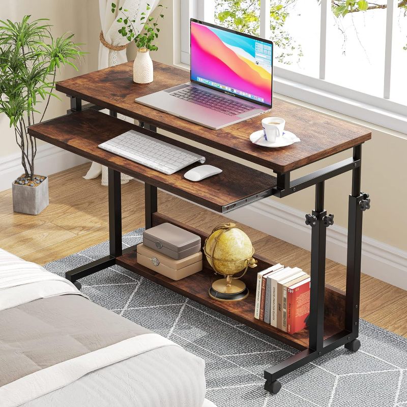 Tribesigns Portable Desk with Wheels, Mobile Height-Adjustable Laptop Desk, 3 of 7