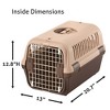Richell Pet Travel Carrier Size Medium in Brown, Travel Carrier or Crate for Dogs and Cats up to 17.6 lbs - 3 of 4